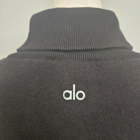 Alo Yoga Clarity Sweatshirt Women's Small Black Pullover Turtleneck Athleisure - Picture 6 of 13